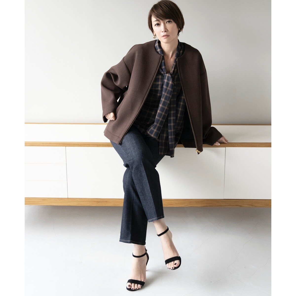 辺見えみりさんコラボ】OUTERSUNSET×ROPE' ボンディング ツイード