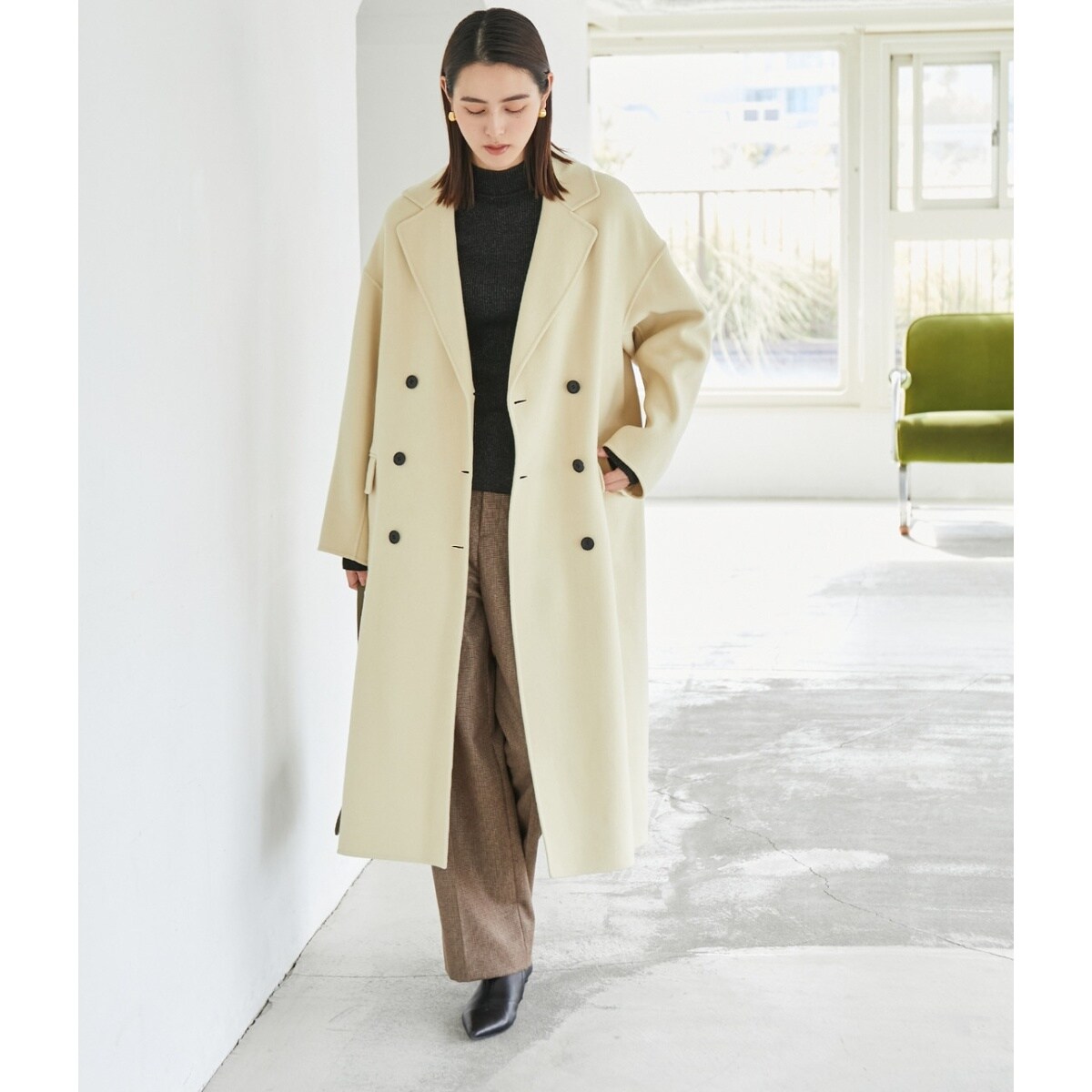 ROPE 起毛メルトンリバーチェスターコート　size36 起毛メルトンリバーチェスターコート | ロペ(ROPE') | マルイ