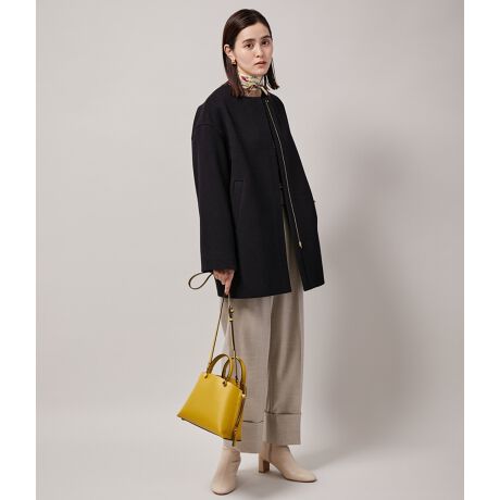 VERY12月号掲載】カシミヤ混ダブルクロスジップハーフコート | ロペ 