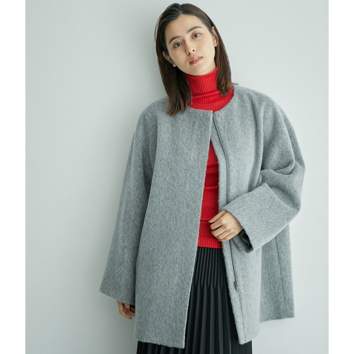 アルパカビーバーショートコート／ノーリーズ レディース NOLLEY'S