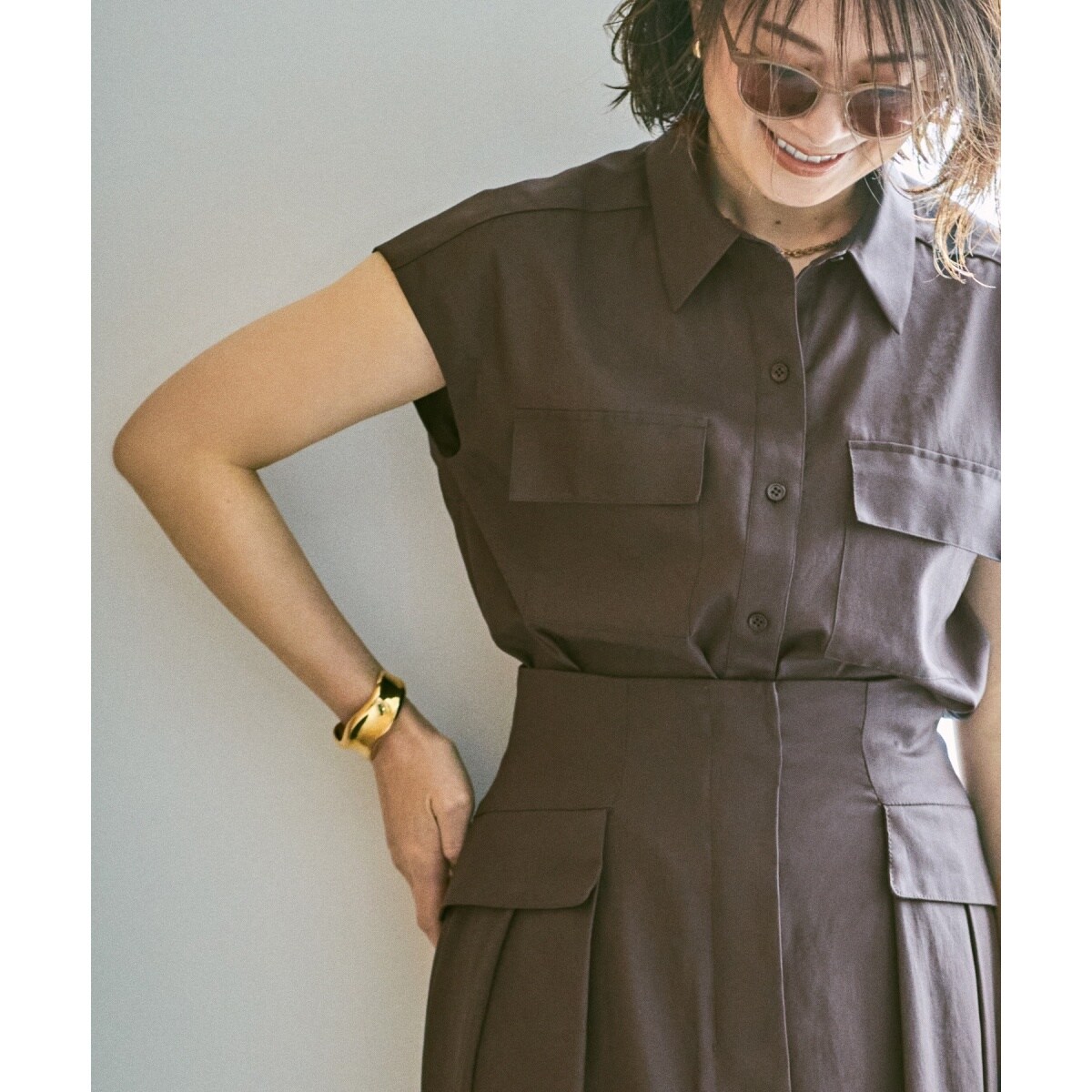 高評価】【エディター三尋木奈保さんコラボ】きちんと涼感ノースリーブ
