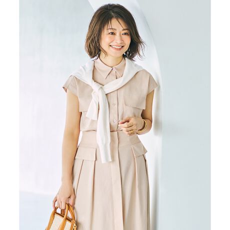 高評価】【エディター三尋木奈保さんコラボ】きちんと涼感ノースリーブ 