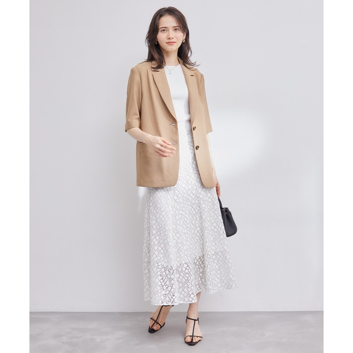 green label relaxingホームスパンヘリンボーンダブルジャケット