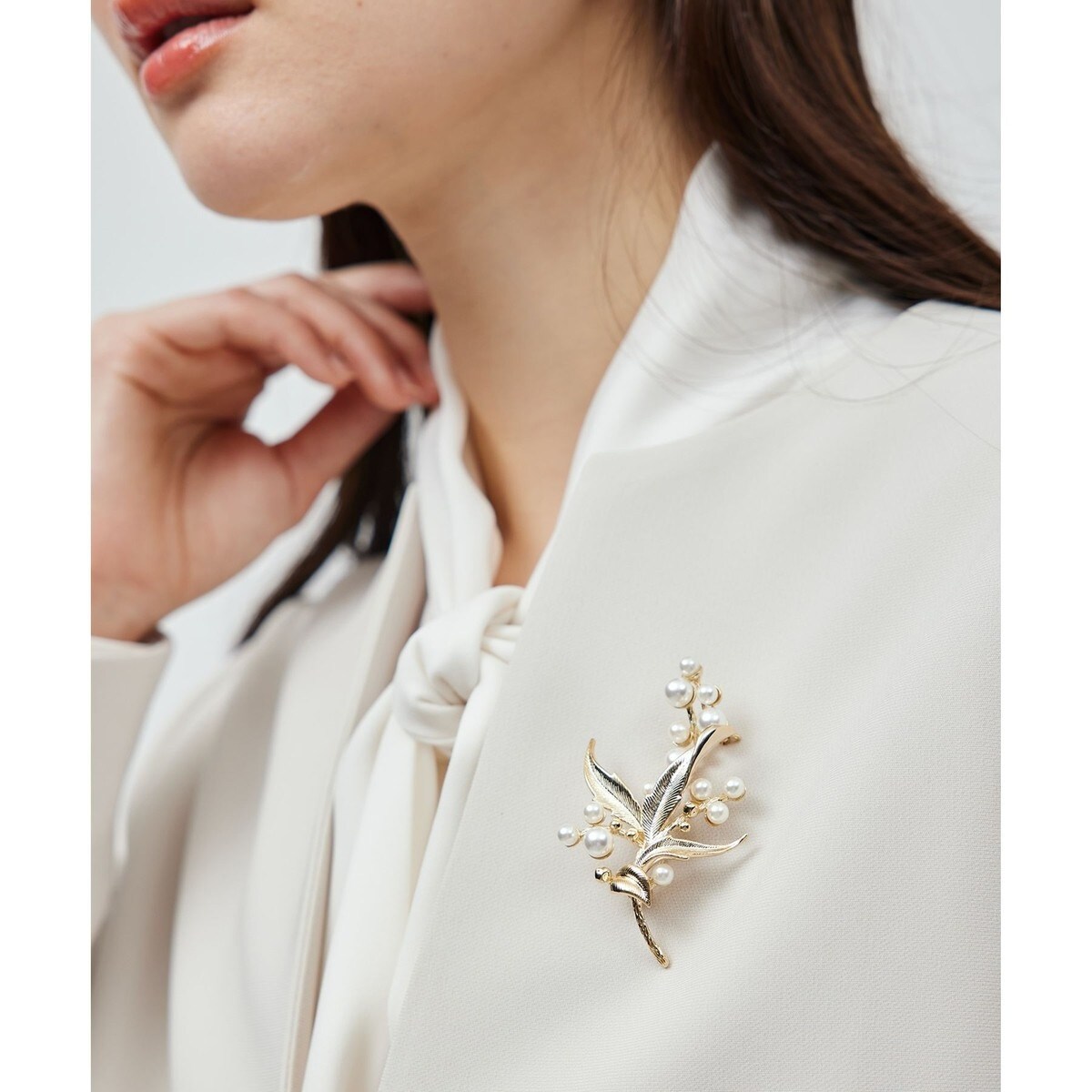 パールブーケモチーフブローチ 【セレモニー対応】 | ロペ(ROPE