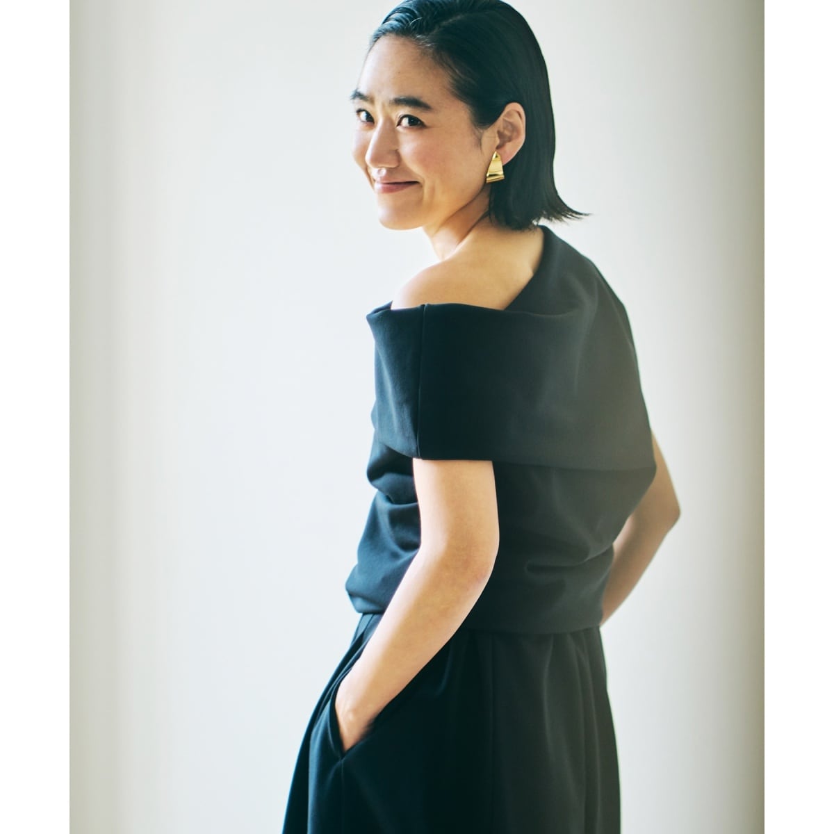 【A-GIRL'S×ROPE' BY AYA KANEKO】アシンメトリースウェットトップス【メディ A-GIRL'S×ROPE' BY AYA KANEKO】アシンメトリースウェット