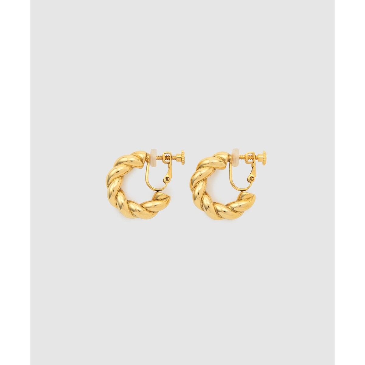 イエロー×ゴールド ロープデザインイヤリング 高級感溢れる ロープモチーフイヤリング | ロペ(ROPE') | マルイウェブチャネル