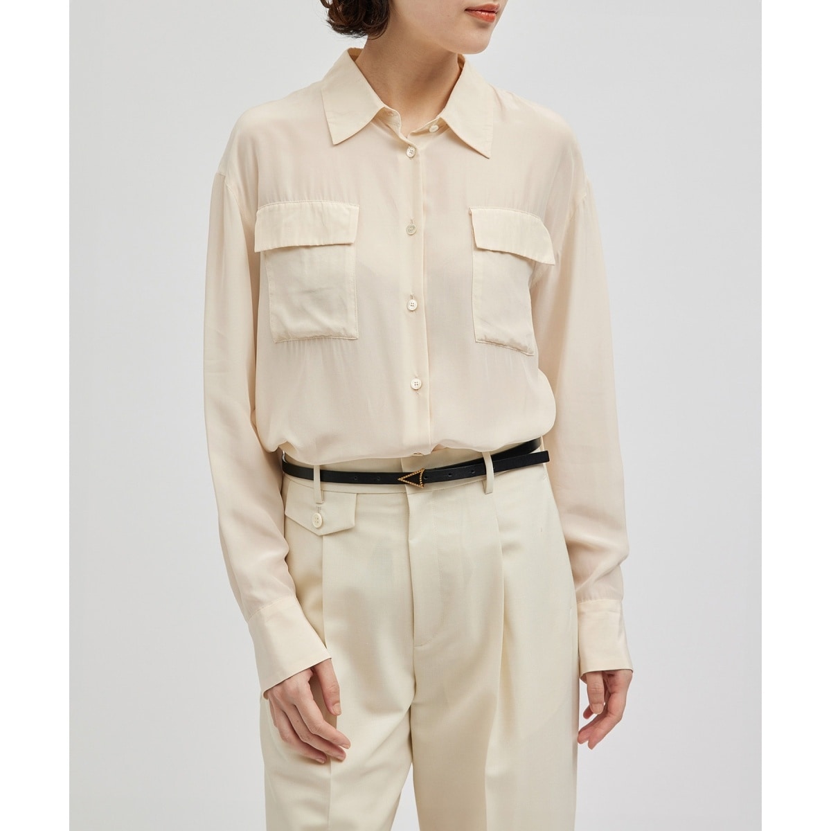 ロペ（ROPE’）/シルクレーヨンデシンシャツブラウス シルクレーヨンデシンシャツブラウス | ロペ(ROPE') | マルイウェブ