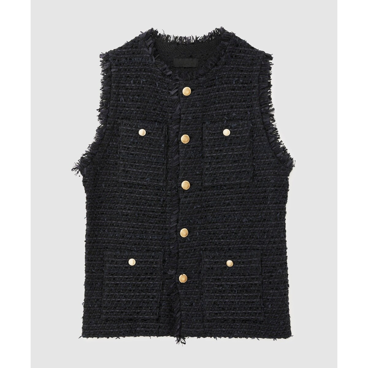 <COOHEM＞ TWEED VEST/ベスト COOHEM】BASIC TWEED VEST (コーヘン/ベーシックツイードベスト