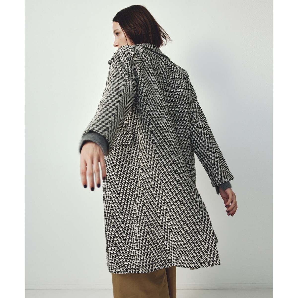 COOHEM】HERRINGBONE TWEED COAT(コーヘン/ヘリンボーンツイードコート