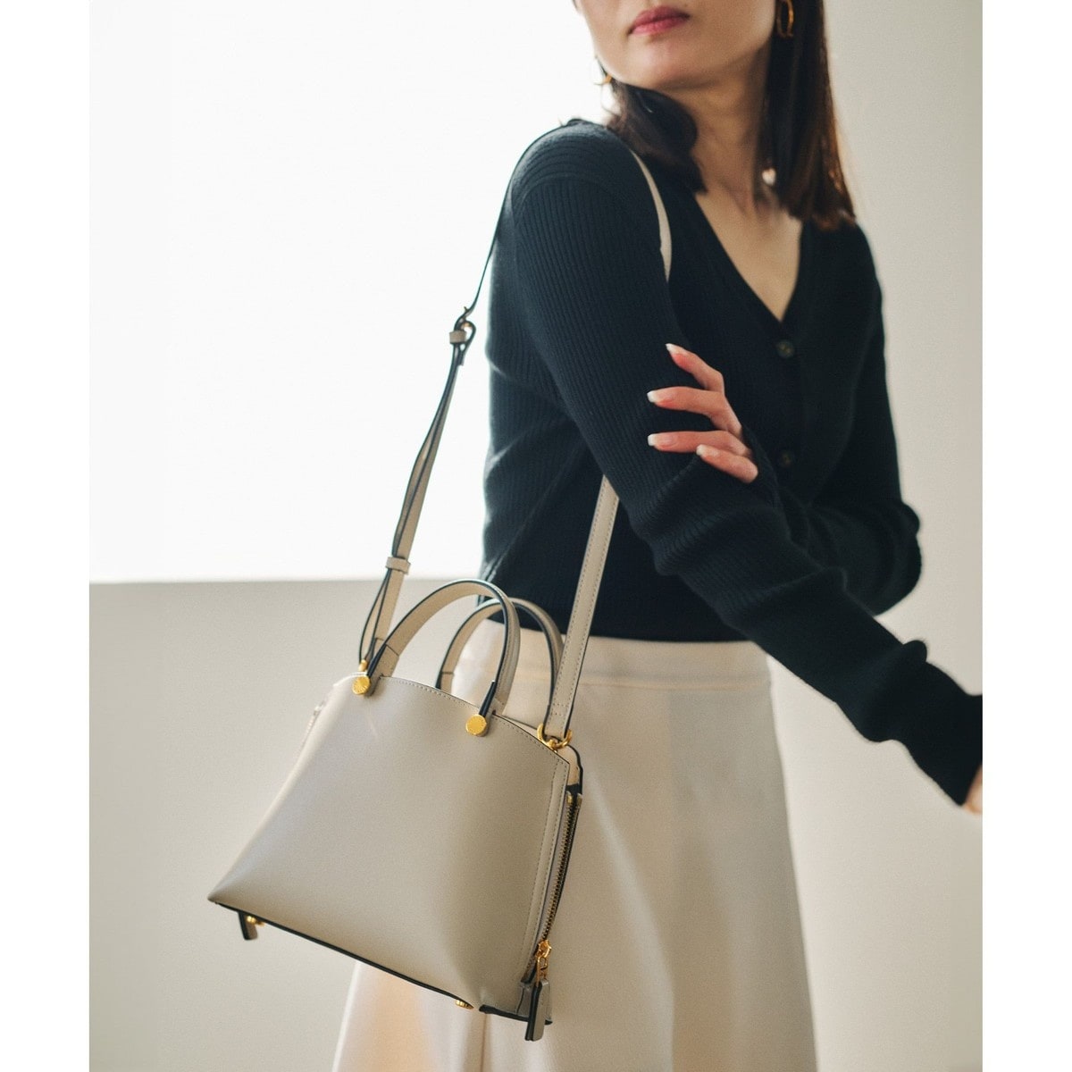 ROPE E'POR Y BAG サイドジップミニショルダーバッグ ハンドバッグ E'POR】Y BAG Mini（サイドジップミニショルダーバッグ） | ロペ