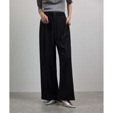 【洗える・カセット服・新色追加】バックサテンイージーワイドパンツ/お仕事・通勤・セットアップ対応