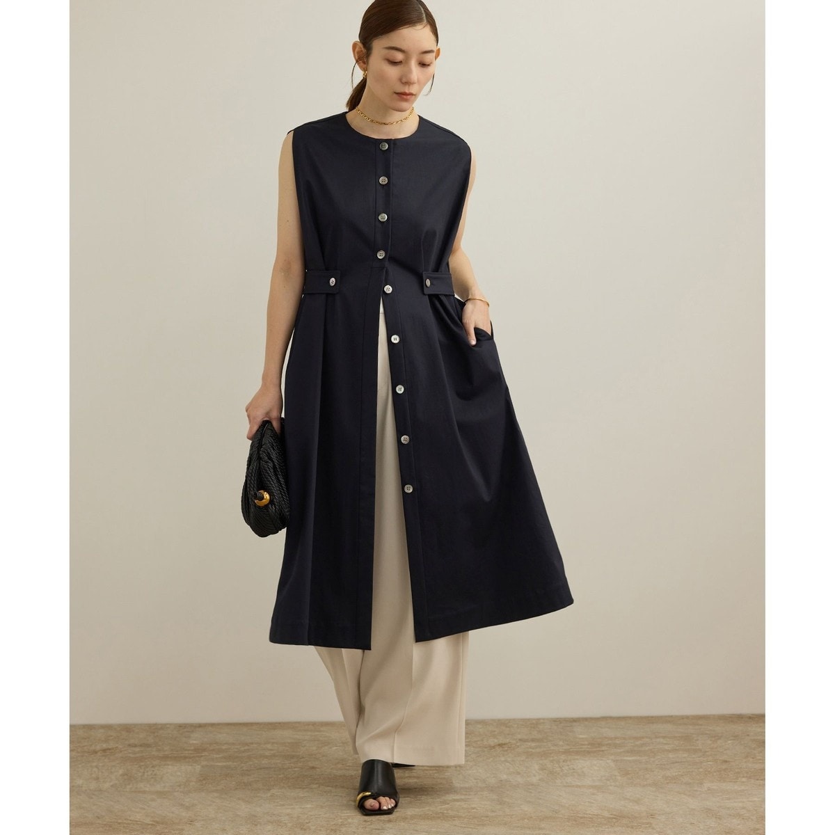 洗える】ミラノリブフィットフレアニットワンピース | ノーブル(Noble