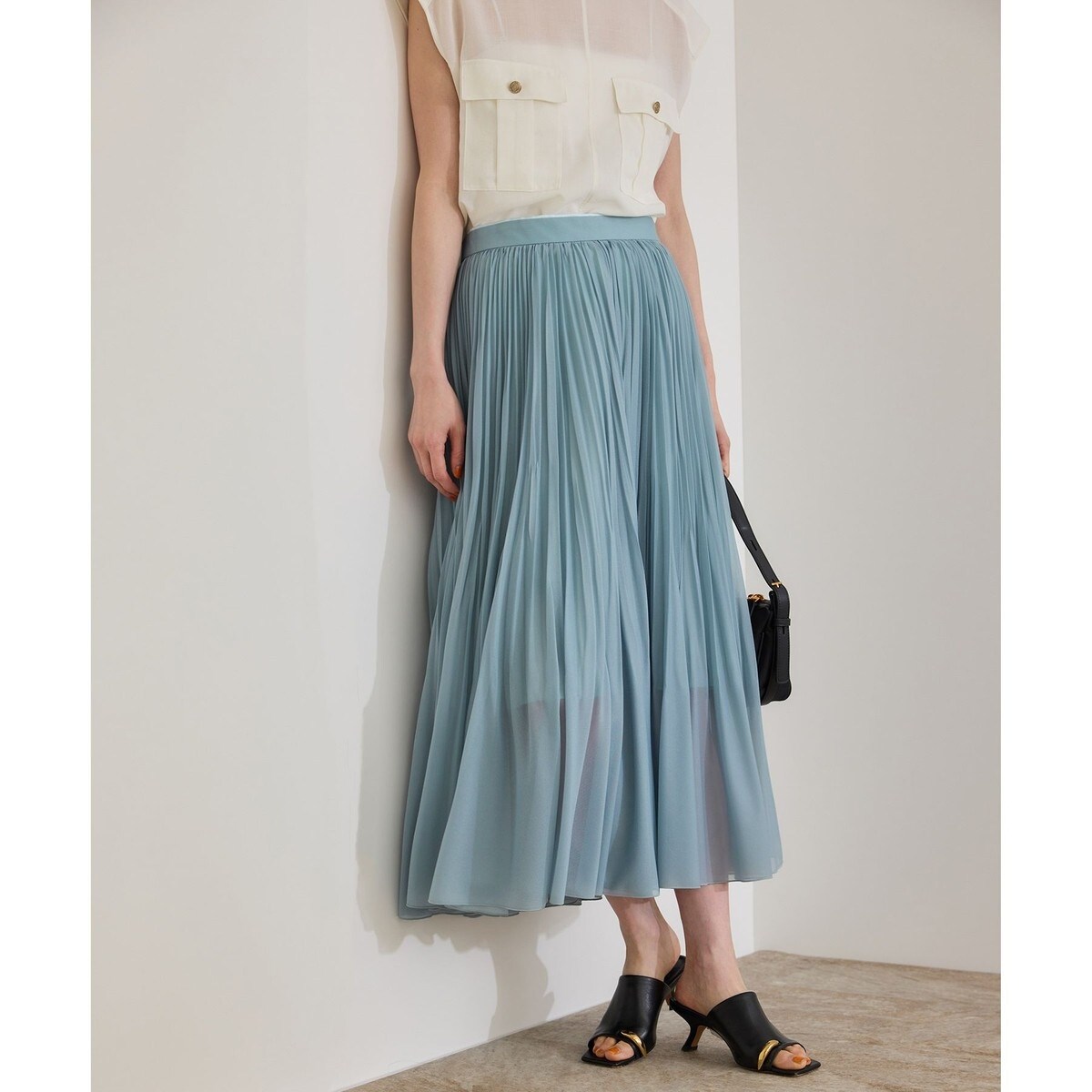 ロペ（ROPE’）/【洗える】【WEB・一部店舗限定】サーキュラー手絞りプリーツスカート 洗える】【WEB・一部店舗限定】サーキュラー手絞りプリーツスカート