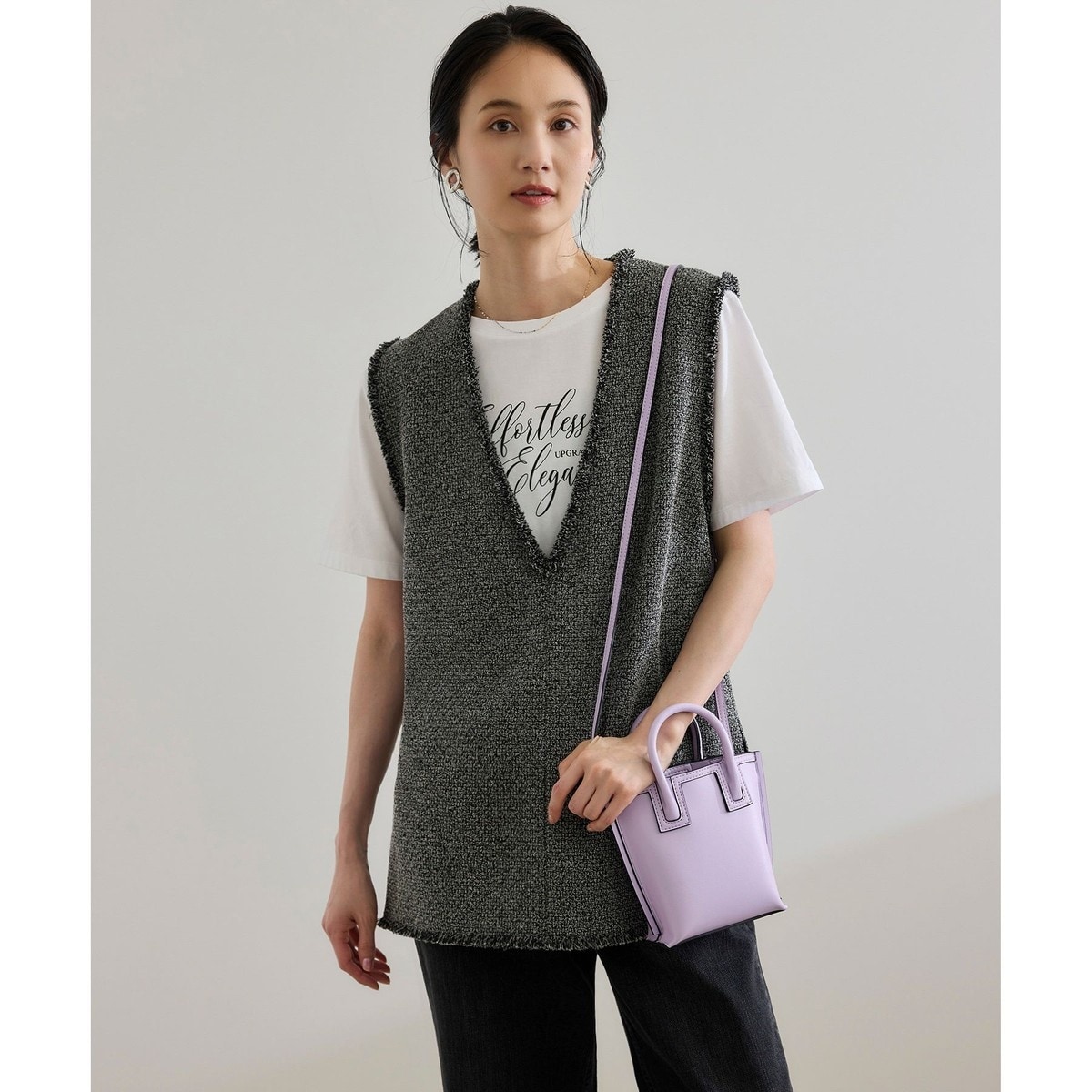 ROPÉ(ロペ) / 【洗える】【21SS】前後2WAY畔ニットベスト