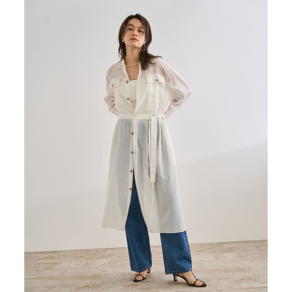 コンパクトポンチカラーネックドレス | ブルーレーベル・クレスト