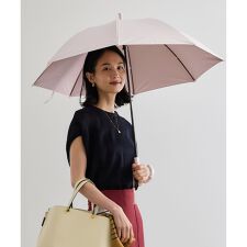 ロペ(ROPE')の【晴雨兼用・高機能】スライド式 ショートバンブーパラソル【UVカット/遮光・遮熱・防水効果】