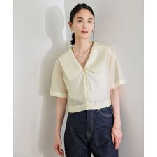 【洗える】シャイニーシアーブラウス/セットアップ対応