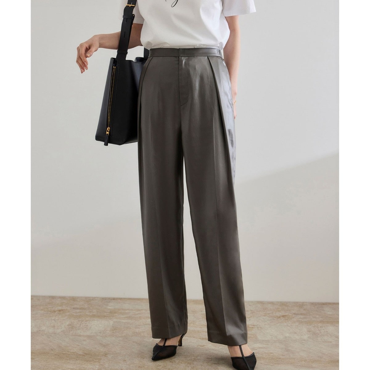 トラント⭐︎NOLLEY'S sophi ベージュワイドパンツ飯豊まりえさん