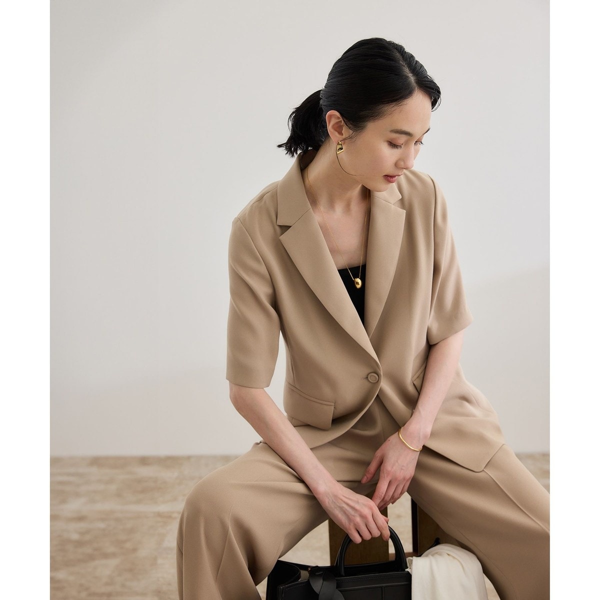新品ROPÉ 【SUPER140's】【雑誌掲載】メルトンショールカラーコート ROPÉ(ロペ) / 【SUPER140's】【雑誌掲載】メルトンショール