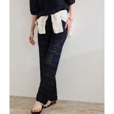 COOHEM（コーヘン）】ZIGZAG SUKASHI KNIT PANTS【WEB・一部店舗限定  