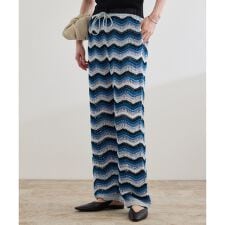 【COOHEM（コーヘン）】ZIGZAG SUKASHI KNIT PANTS【WEB・一部店舗限定