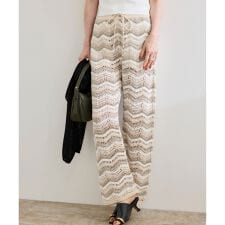 【COOHEM（コーヘン）】ZIGZAG SUKASHI KNIT PANTS【WEB・一部店舗限定