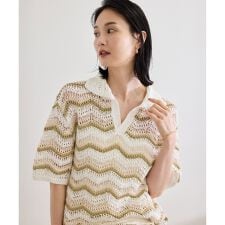 ロペ(ROPE')の【COOHEM（コーヘン）】ZIGZAG SUKASHI KNIT PULLOVER【WEB・一部店