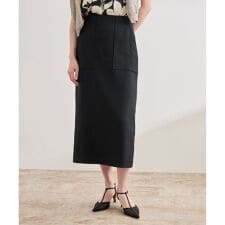 リネンライク ポケット付きタイトスカート/イージーケア