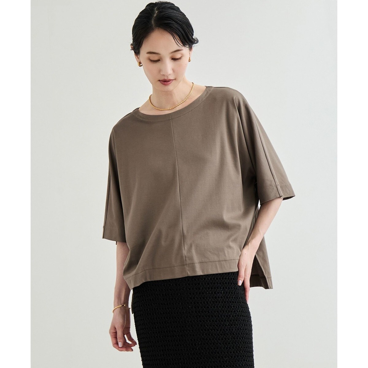 洗える】ベロアドレープカットソー | ラ トータリテ(La TOTALITE