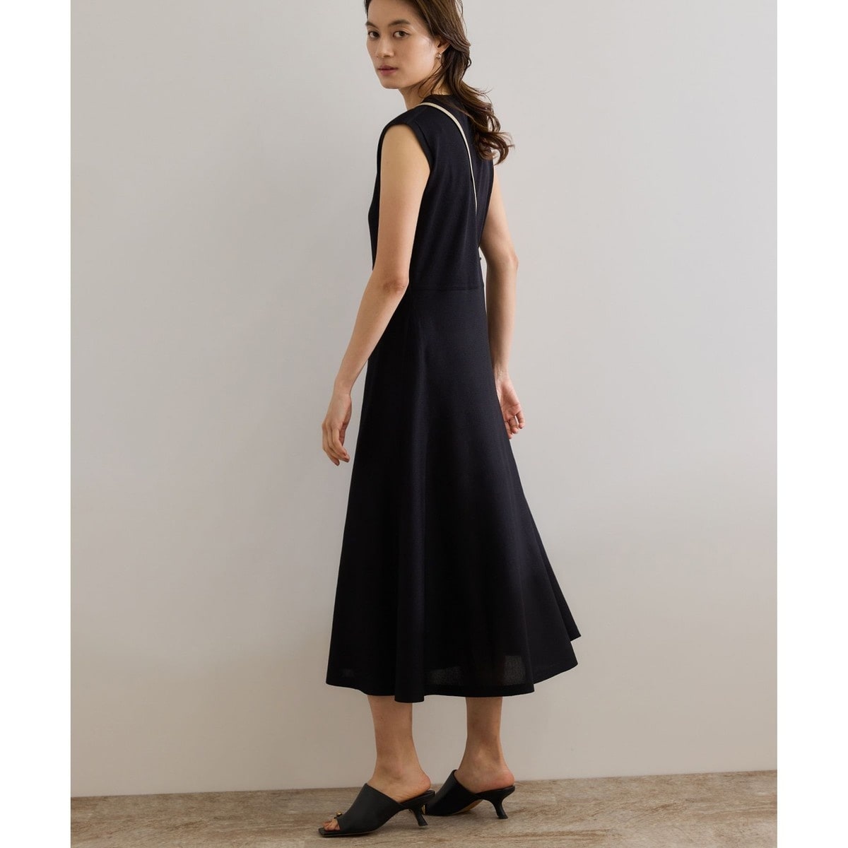 洗える】ミラノリブフィットフレアニットワンピース | ノーブル(Noble