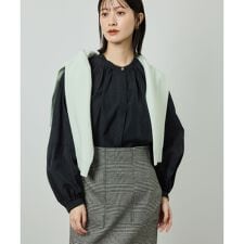 キュプラシルクボリュームスリーブブラウス/イージーケア