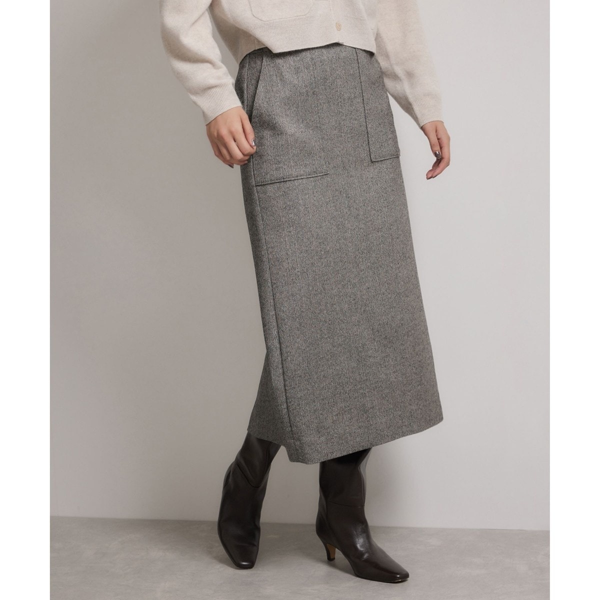 ROPÉ ロペ　洗える　ポケット付き　タイトスカート　ウエスト　ゴム　36 ROPÉ(ロペ) スカート (ポケット付き) 通販｜J'aDoRe JUN ONLINE