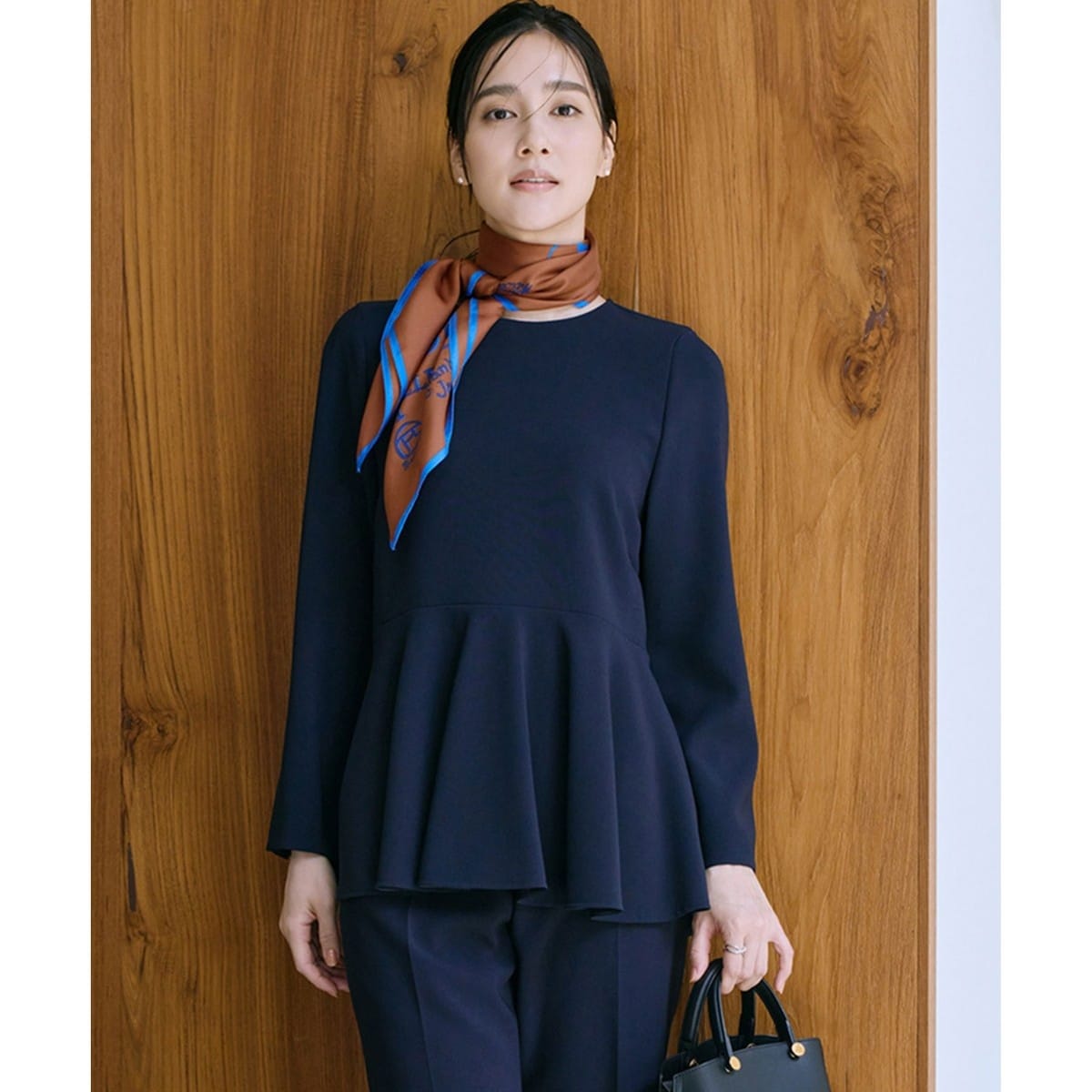 トリアセダブルクロス デザインブラウス/イージーケア・セットアップ