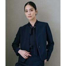 トリアセダブルクロス クルーネックジャケット/イージーケア・セットアップ対応・25AW