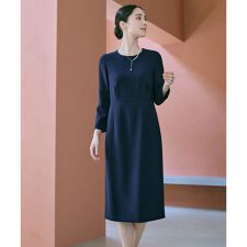 トリアセダブルクロス ウエストコンシャスワンピース/イージーケア・セットアップ対応・25AW