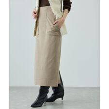 [美人スカート]スエードポケット付きタイトスカート/イージーケア