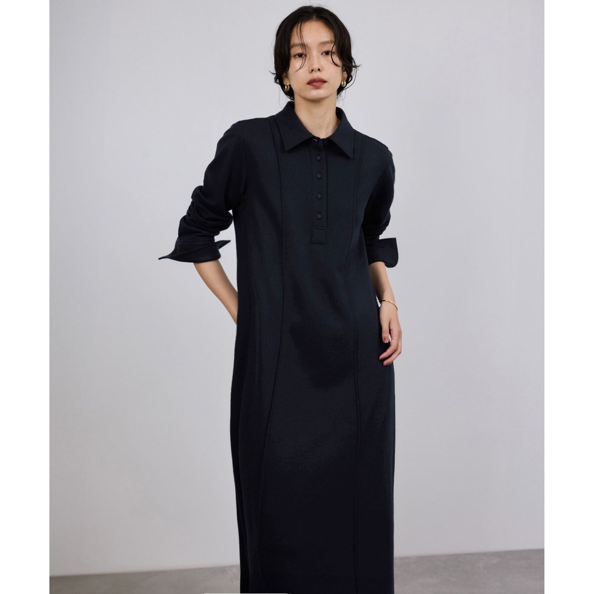 IENA ドットサッシュワンピース WEB限定/追加3》ドットサッシュ