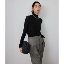 カシミヤシルクブレンドインナータートルネック/イージーケア