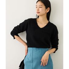 カシミヤVネックニットプルオーバー