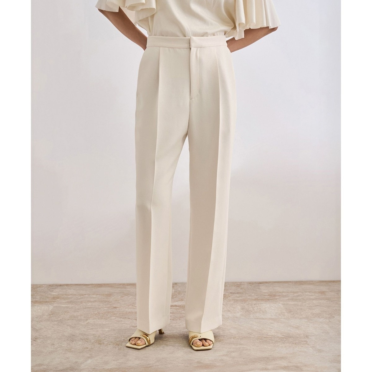 ロペ（ROPE’）/【洗える】バックサテンセミフレアパンツ【WEB・一部店舗限定】 洗える】バックサテンセミフレアパンツ【WEB・一部店舗限定】 | ロペ