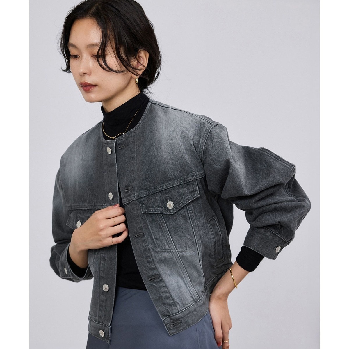 新品タグ付き✨IENA ウェザーノーカラージャケット ウェザーノーカラージャケット（ノーカラーコート）｜IENA