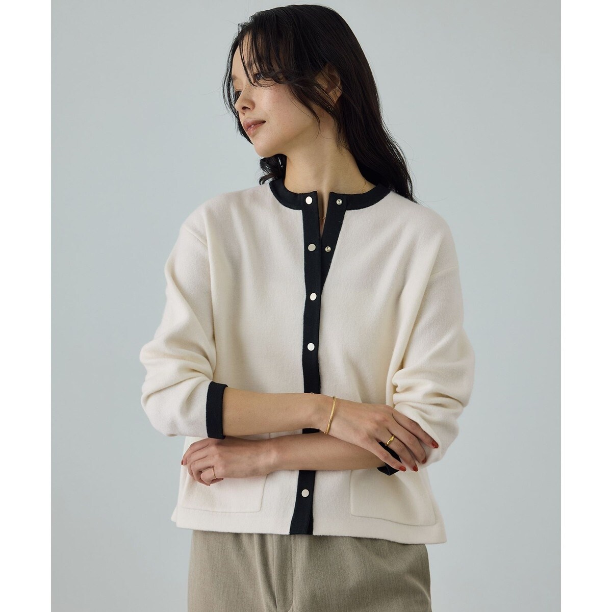 洗える】ヴィンテージスカーフプリントカーディガン【セットアップ対応