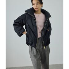 ハイネックジップショート丈ダウンコート/イージーケア