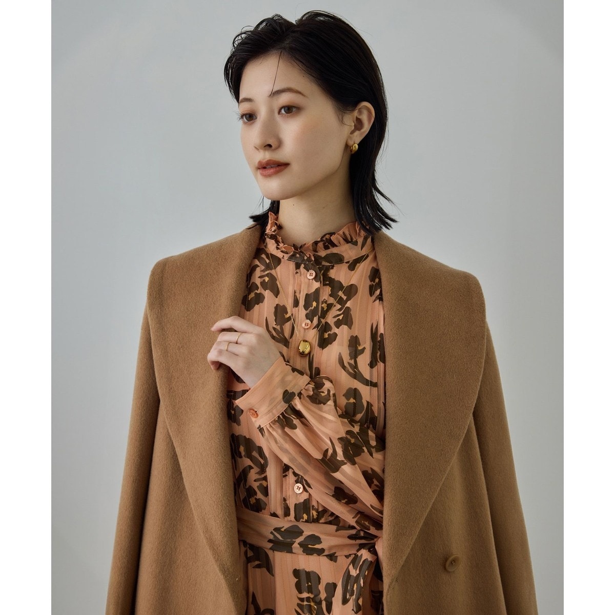 フラワープリントタックワンピース/イージーケア | ロペ(ROPE