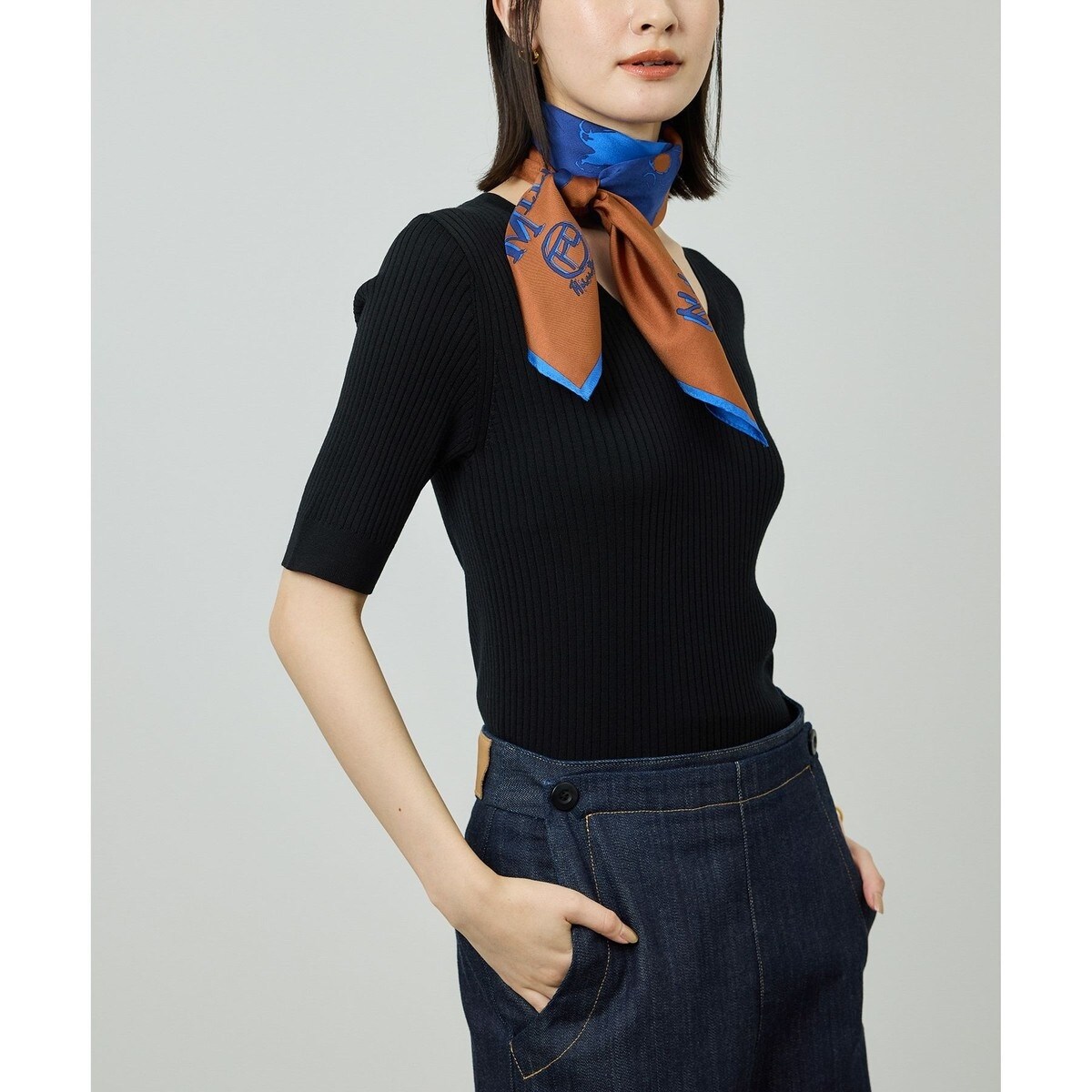 【新品未使用50%オフ】ROPÉ ロペ　フォックスラクーンクルーネックニット ロペ ROPE' フォックスラクーンクルーネックニット （ベージュ系（29