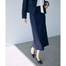 トリアセダブルクロス ハイウエストタイトスカート/イージーケア・セットアップ対応・26SS