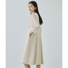 トリアセダブルクロス セミフレアーワンピース/イージーケア・セットアップ対応・26SS