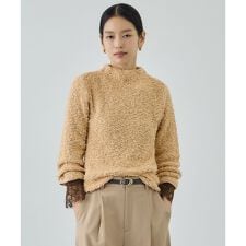 【COOHEM(コーヘン)】COTTON FANCY YARN HIGH NECK KNIT