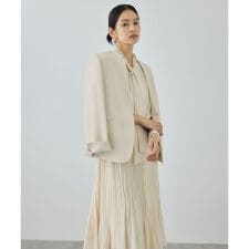 トリアセダブルクロス Ｖネックジャケット/イージーケア・セットアップ対応・26SS