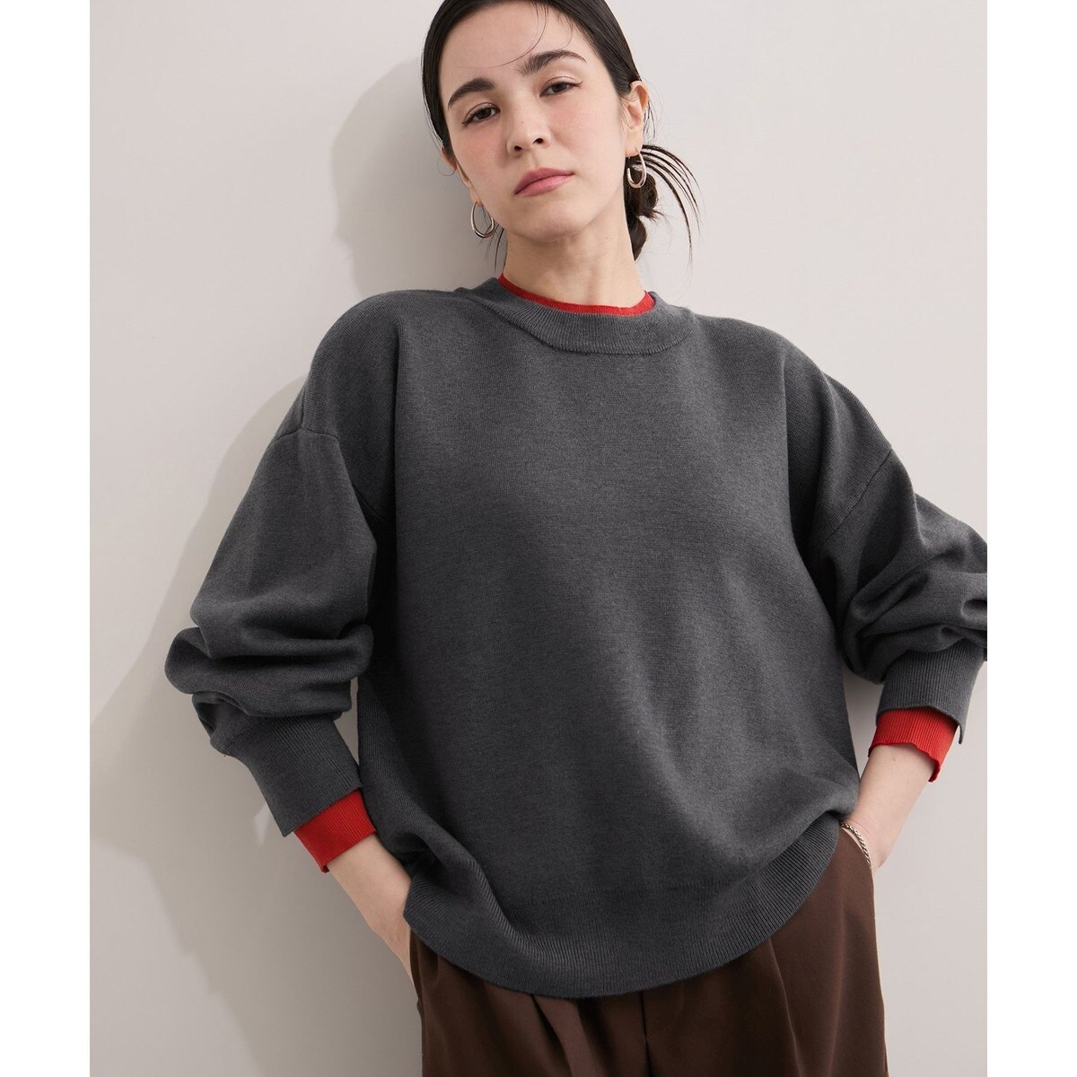 【新品未使用50%オフ】ROPÉ ロペ　フォックスラクーンクルーネックニット 楽天市場】フォックスラクーンクルーネックニット／ロペ（ROPE